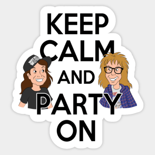 Keep Calm and Party On Sticker